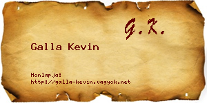 Galla Kevin névjegykártya